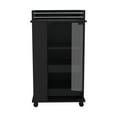 thumbnail image 2 of Glass Door Bar Cart | Store Mixers, Serve Drinks at Home Gatherings, 2 of 3
