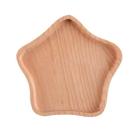 

Biplut Dinner Plate Creative Multi-use Solid Wood Kitchen Dining Tableware Cartoon Tray for Children (Type 6)