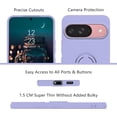 thumbnail image 2 of Compatible with Google Pixel 9 Case with Ring Kickstand Green, Google Pixel 9 Phone Case Silicone Liquid with Soft Microfiber Lining Slim Shockproof Protective Cover (Purple), 2 of 14