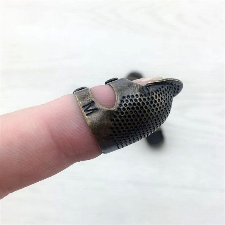 Sewing Thimble Finger Protector, Adjustable Retro Finger Metal Shield –  SearchFindOrder
