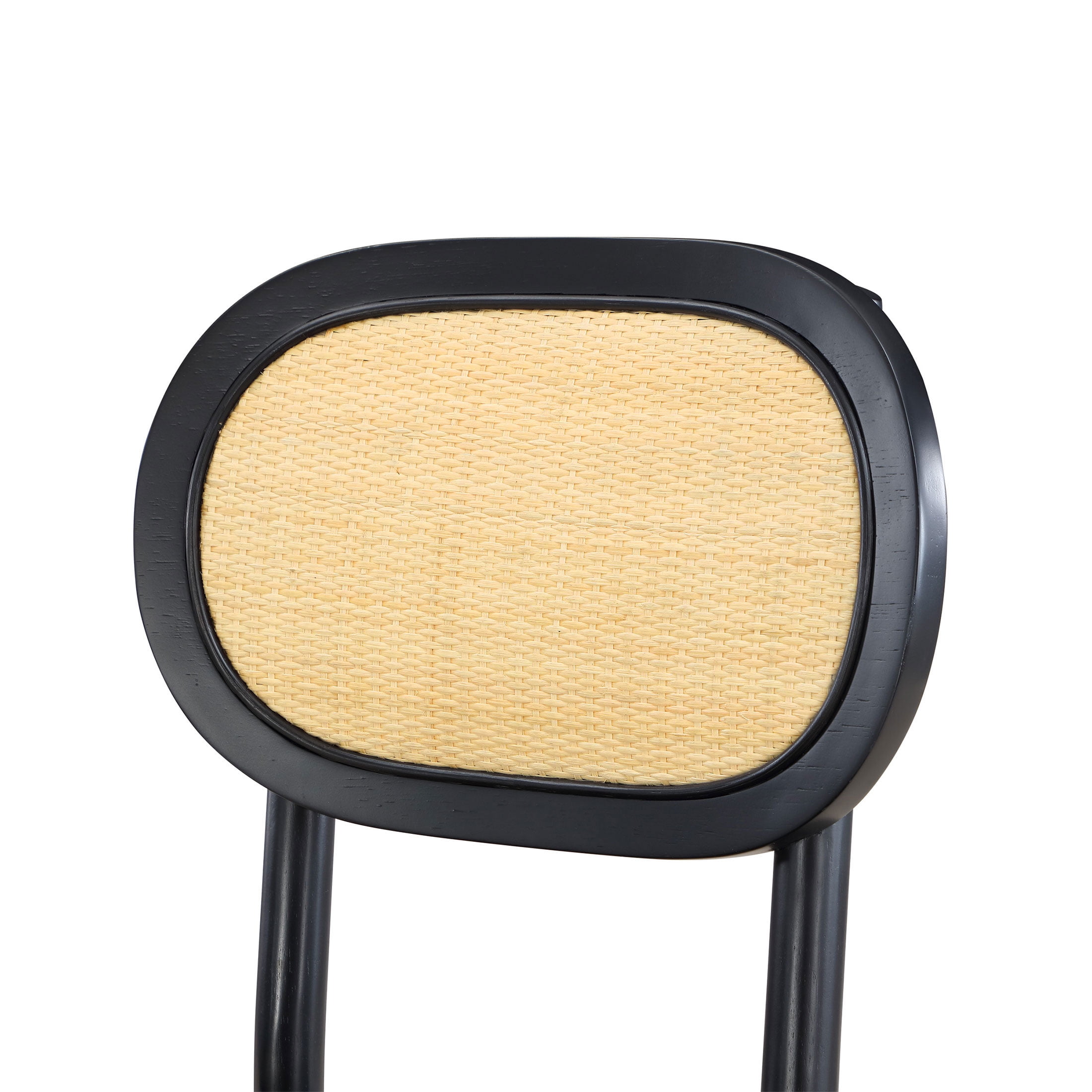 Better Homes & Gardens Camden Dining Chairs with Rattan and Solid Wood, Black Wood finish, by Dave & Jenny Marrs