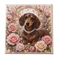 thumbnail image 2 of Animal Pearl Art DIY Craft Kit 5D Diamond Painting for Adults Beginner, Handmade Pearl Beads Diamond Dots Painting Gem Sparkling Dachshund Home Wall Decoration, 2 of 4