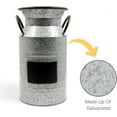 thumbnail image 6 of Hosley 15-Inch Chalkboard Metal Milk Can, Rustic Farmhouse Flower Vase, 6 of 11