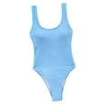 thumbnail image 2 of Traje de baño sexy para mujer, sin espalda, cuello alto, tanga, trajes de baño para mujer Azul, 2 of 4
