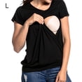 thumbnail image 2 of Sonducket Camiseta de manga corta para mujer, camiseta de lactancia con cuello redondo, ropa de lactancia Prendas para la parte del cuerpo negro L Sonducket AP001969-07, 2 of 6