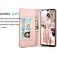 thumbnail image 5 of Tekcoo Wallet Case For Galaxy A10 / A20 / A30 / A50 / A70, Tekcoo [Rose Gold] Luxury PU Leather Wallet Case Wrist Strap Flip Folio [Detachable Magnetic Hard Case] & Kickstand ID&Credit Card Slots, 5 of 6