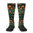 thumbnail image 2 of Picia Women Crew Soft Moisture-wicking Socks Roosters and Flowers Pattern Design Cotton Socks, One Size fit All, 2 of 9