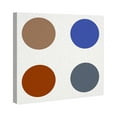 thumbnail image 4 of Wynwood Studio Abstract Modern Canvas Art - Colorful Polka Dots, Wall Art for Living Room, Bedroom, and Bathroom, 20 in x 20, Brown and Blue Home Decor, 4 of 5