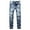Blue, variant on Work Pants For Men Ripped Straight Leg Slim Fit Hole Mens Linen Pants,Blue,30