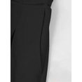 thumbnail image 4 of Womens Elegant Long Sleeve Shirred Waist Black Jumpsuit, 4 of 4