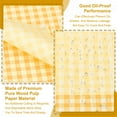 thumbnail image 3 of Uxcell Wax Paper Sheets for Food Grease Resistant Sandwich Wrapping Paper Checkered Yellow White 7.09'' x 7.09'', 3 of 7