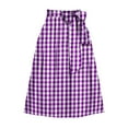 thumbnail image 4 of TTUHYWXI Womens A Line Midi Skirt Pleated Striped Color Block Elastic Waist Tiered Summer Casual Trendy Dressy Long Skirts (Dark Purple, L), 4 of 4