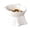 B002- White, variant on Pet Cat Supplies, Cat and Water Sculpted Piece, Cat Dishes for and Water, Ceramic Cat Bowls, 5X5X4 in 2 Pack White Black Slanted Elevated Ceramic Feeder, Pet Feeding & Watering