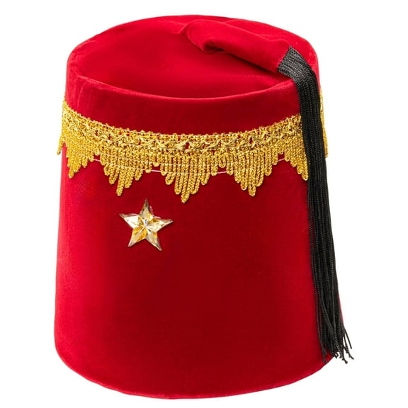 Dress-up-America Red Fez Hat - Turkish Costume Hat for Men - Moroccan Tarboosh
