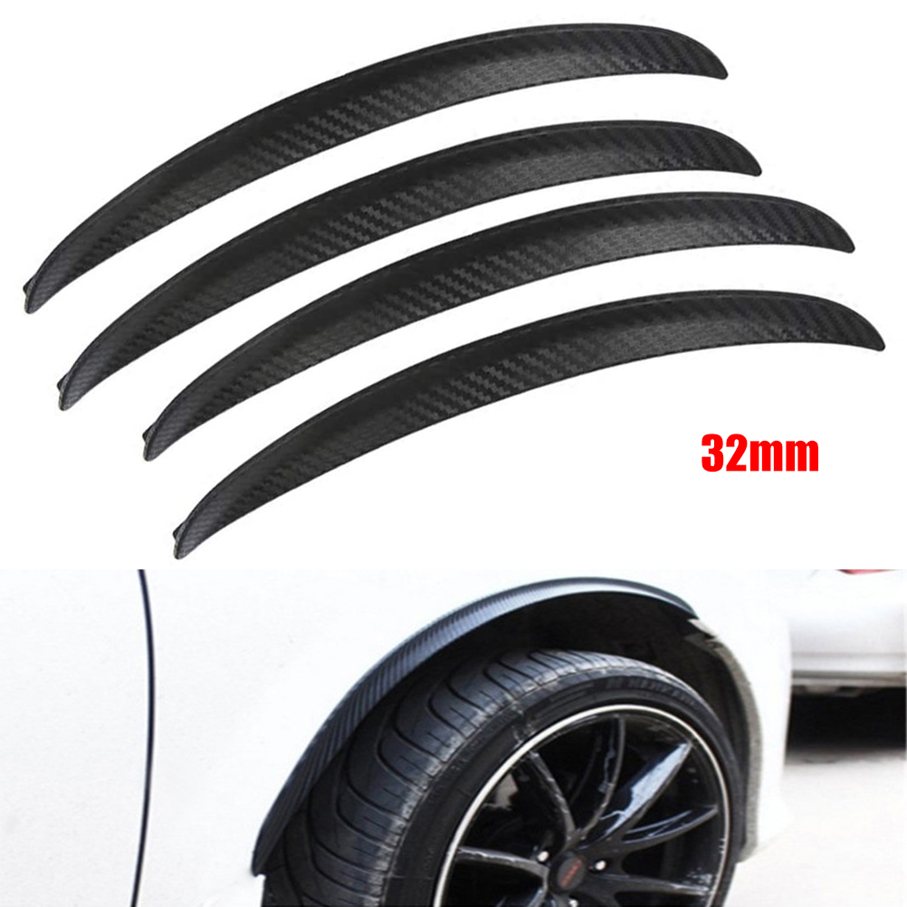 4Pcs Car Fender Flares Universal Fender Flares Carbon Fiber Wheel Arch