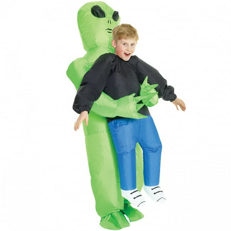 Child Alien Pick Me Up Kids Child Costume, Green Black White, One-Size