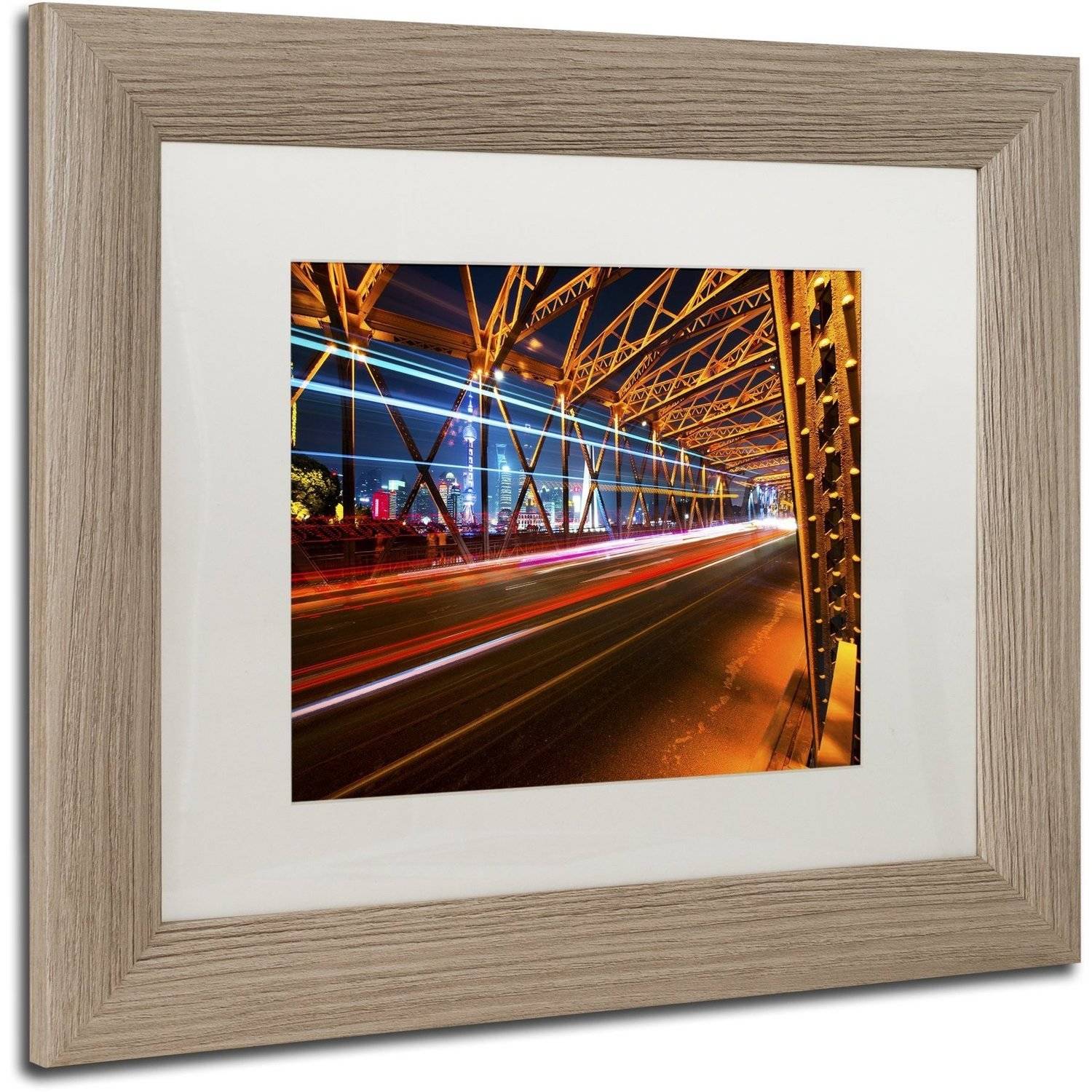Trademark Fine Art "Light Net" Canvas Art by Philippe Hugonnard, White Matte, Birch Frame