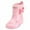 ZB-Pink, variant on Splozh Toddler Rain Boots Boots Pull on for Toddlers and Kids Waterproof Boots for Boys and Girls Cute Rainboots Pink,US 13