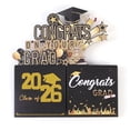 thumbnail image 3 of 2026 Graduation Pop Up Card Box 3D Greeting Card Black Gold Gift Card with Envelope and Message Card Keepsake Decoration, 3 of 7