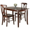 thumbnail image 6 of Winsome Wood Inglewood 3-Pc Dining Set, Table & 2 Key Hole Back Chairs, Walnut Finish, 6 of 7