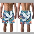thumbnail image 3 of luoweisi Men's Beach Shorts Quick Dry Swim Trunks with Mesh Lining Peace Dove L, 3 of 5