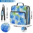 thumbnail image 3 of Water-Resistant 3-Ring Binder Organizer with Multiple Pockets Zipper Binder Bag for Office Watercolor Blue Cornflowers, 3 of 8