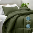 thumbnail image 3 of 600-TC 100% Egyptian Cotton Down Alternative Comforter Twin/Twin-XL Size 68 x 90 Inches, 1pc Comforter Box Stitched with 4 Corner Tabs, 300 GSM Comforter, (Moss), 3 of 6