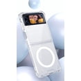 thumbnail image 5 of Magnetic Clear Case for Samsung Galaxy Z Flip 4 5g, Compatible with Magsafe Card Wallet and Wireless Charger, Transparent Shockproof and Drop-Proof Hard PC Case, 5 of 11