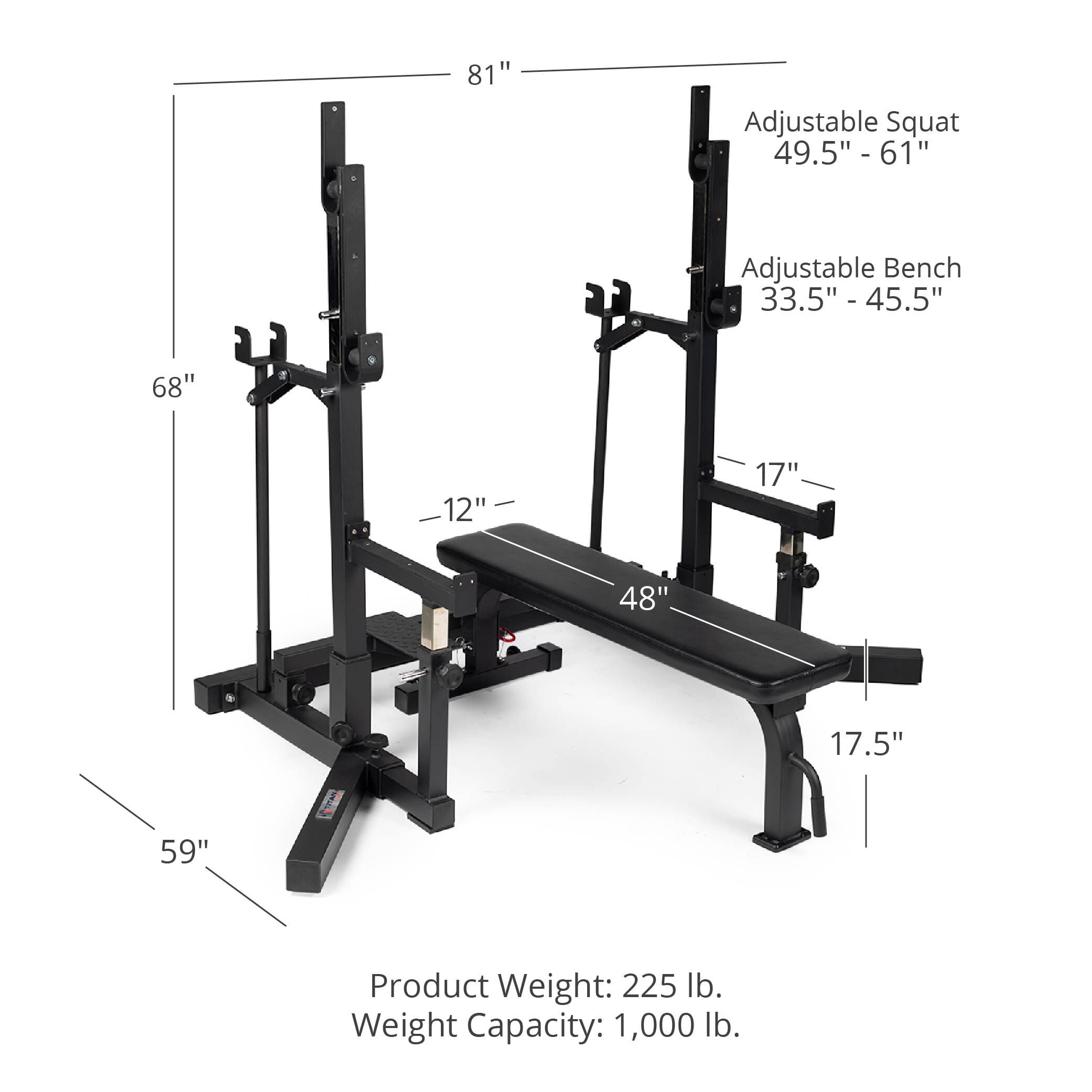 Titan Fitness Adjustable Competition Bench and Squat Kuwait Ubuy