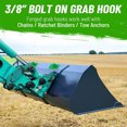 3/8" Tractor Bucket Grab Hook Grade 70 Steel Bolt on Grab Max