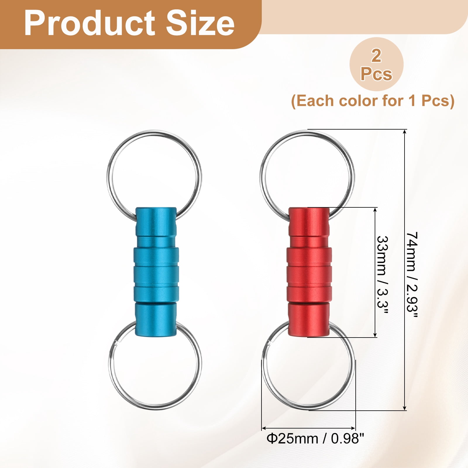 Uxcell Quick Release Keychain, Detachable Pull Apart Key Rings
