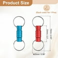thumbnail image 2 of Uxcell Quick Release Keychain, Detachable Pull Apart Key Rings Clip Spring Split Snap Separate Keychains Lock Holder for Car Purse Bag Belt Wine Red Blue 2, 2 of 7