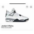 thumbnail image 1 of Ni - ke 2025 Classic Air Jordan 4 Retro OG White Cement Men's Sport basketball shoes, 1 of 2