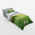 thumbnail image 3 of Ambesonne Spring Bedding Set 4 Pcs, Dandelion Flower Field, Queen, Lime Green Blue, 3 of 3