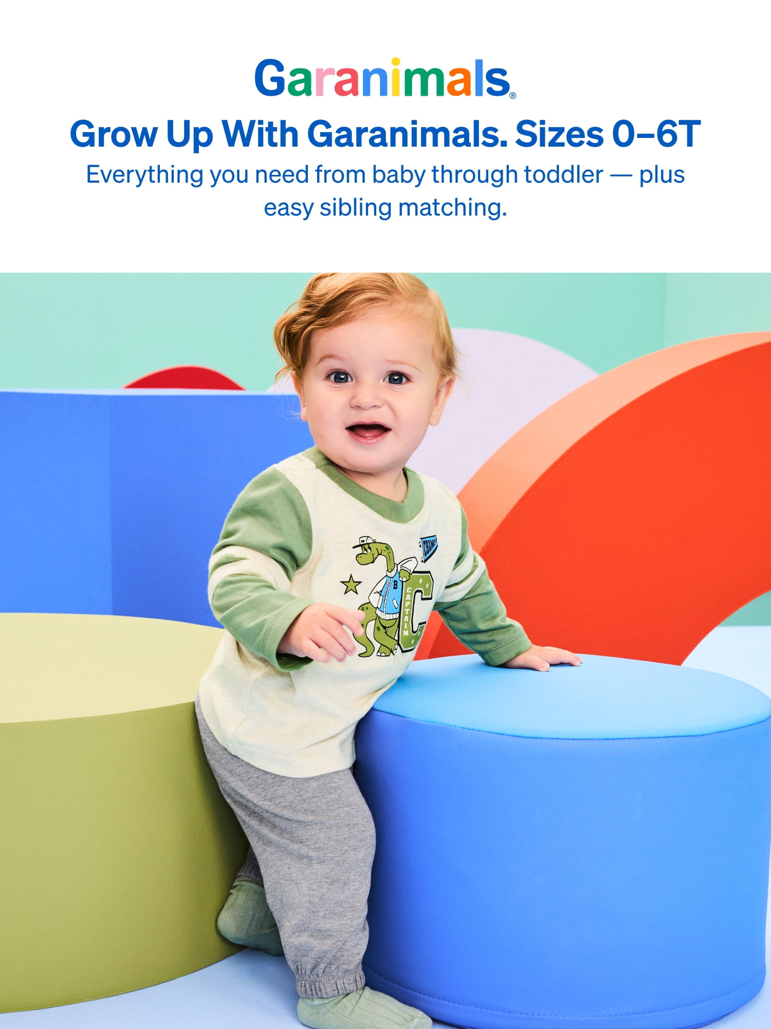 Garanimals Baby & Toddler Boys Long Sleeve Shirts, Single & 3-Pack, Sizes 0-6T