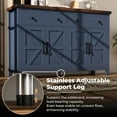 thumbnail image 4 of VVFLU Buffet Cabinet with Drawers, 55" Large Sideboard Buffet Storage Cabinet with Shelves and Doors, Modern Farmhouse Coffee Bar Station Wood Kitchen Table for Kitchen, Dining Room, Blue, 4 of 9