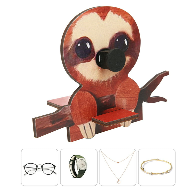 Wood Eyeglasses Holder Cute Glasses Stand Sloth Unique Wooden