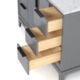thumbnail image 5 of Water Creation Elizabeth 36" Wood Single Bathroom Vanity in Gray and Bronze, 5 of 7