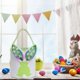 thumbnail image 5 of Bolsa de regalo para el Día del Niño con forma de conejito, bolsas vacías con forma de cubo y orejas de conejo iluminadas para buscar huevos de Pascua, decoraciones de Pascua y guardar dulces (verde), 5 of 9