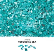 Plaid Fragment Effects Glass Chips, Turquoise, 6 oz