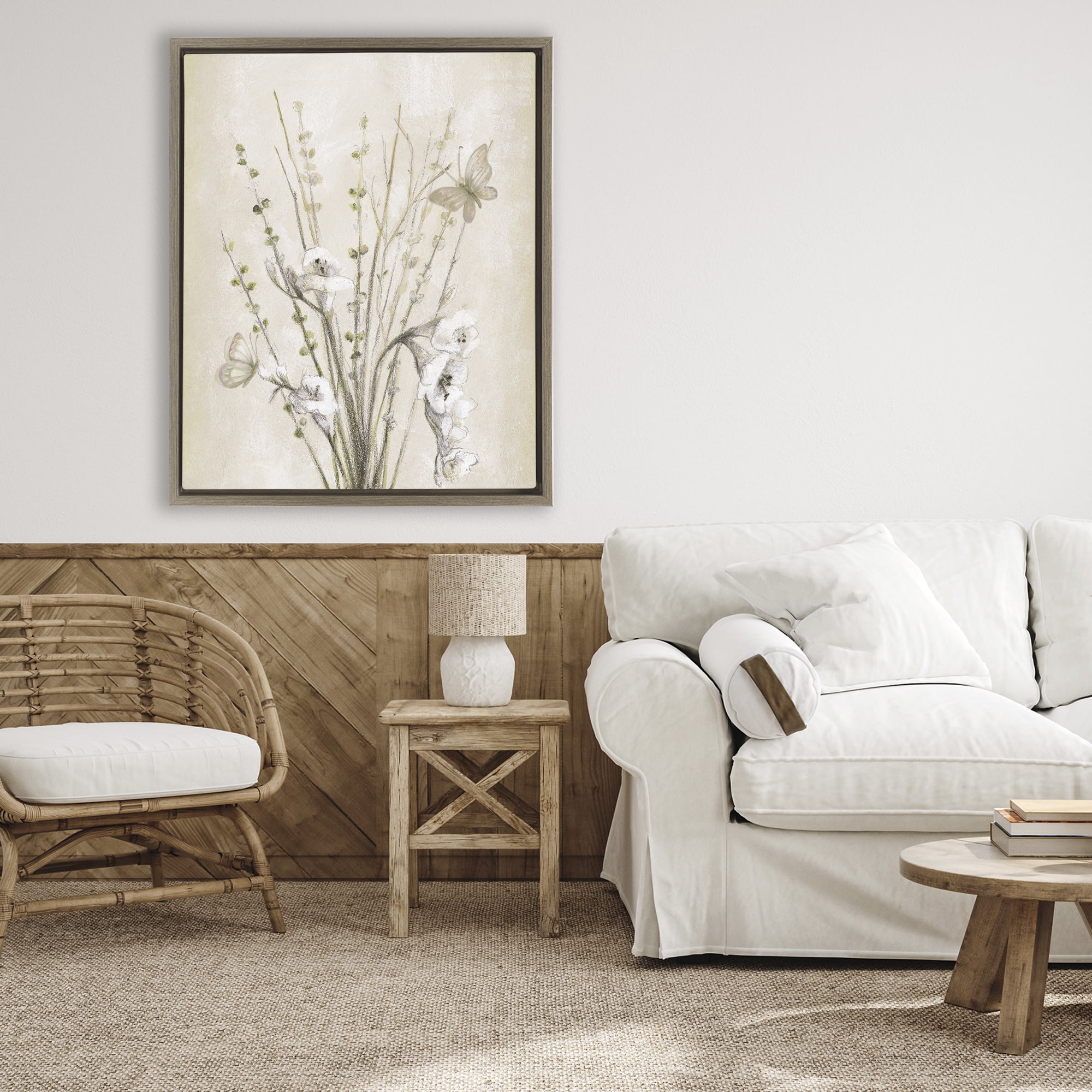 Stupell Industries Fresia & Date Branch Brown Framed Floater Canvas Wall Art, design by Lanie Loreth