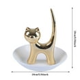 thumbnail image 3 of Cat Ring Holder Jewelry Dish Elegant Trinket Tray for Engagement Wedding Rings Cosmetics Organizer Decorative Storage, 3 of 4
