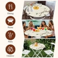 thumbnail image 7 of Bees Branches Round Tablecloth, Fitted Table Cover with Elastic for 36"-44" Round Tables, Farmhouse Spring Botanical Elegant Table Cloth Outdoor Indoor Dinning Party Waterproof Tablecloths, 7 of 7