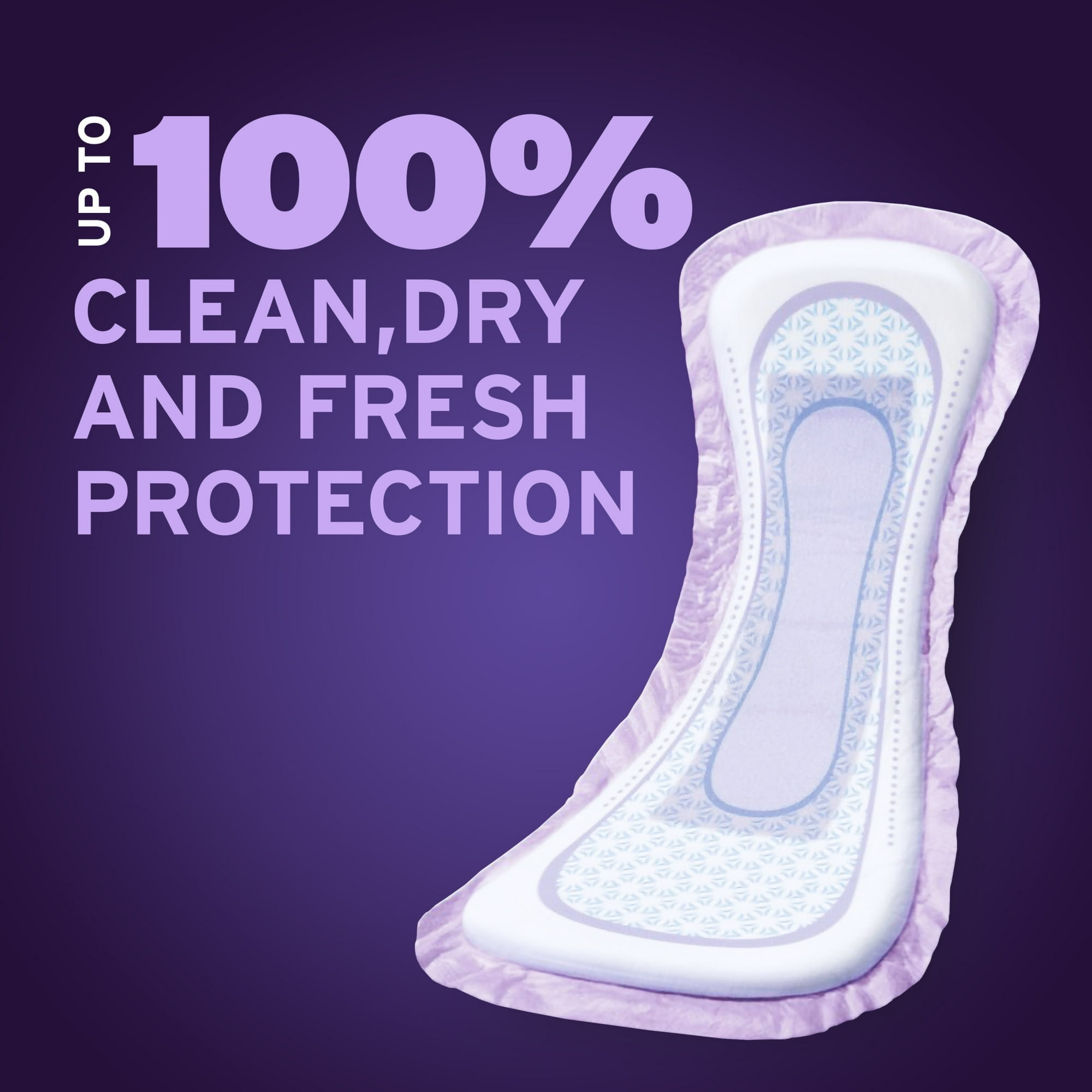 Poise Overnight Incontinence & Postpartum Pads for Bladder Leaks, 8 Drop Extra Coverage, 96 Count (4 Packs of 24), Packaging May Vary