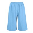 thumbnail image 6 of Teen Boys Capris Pants Kids Summer Casual Cropped Trousers Elastic Waist Loose Fit Athletic Sweatpants School Loungewear Blue 14-15 Years, 6 of 8