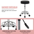 thumbnail image 3 of Rolling Stool with Wheels 250lbs Capacity Adjustable Hydraulic Swivel Chair PU Leather Salon Stool Chair for Bar, Home, Office, Tatoo, Medical, Massage, Blac, 3 of 8