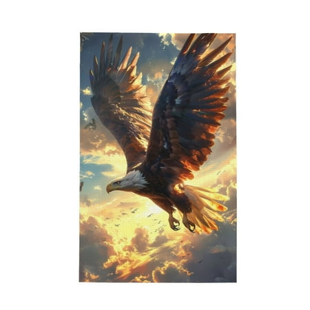 

Matuu Golden Sky Bald Eagle for Waffle Kitchen Towel Dish Towels Hand Towels for Kitchen 16 X 26 Inches