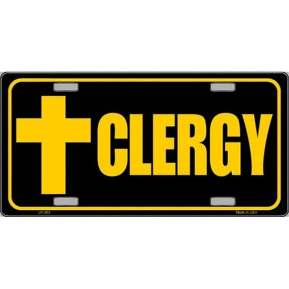 Clergy Aluminum License Plate