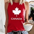 thumbnail image 2 of Hpapadks Tank Tops for Women Canada Day Print Sleeveless Shirt Tops Crew Neck Basic Tanks Camisole Tops for Women Red XXL, 2 of 4