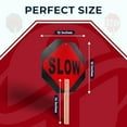 thumbnail image 3 of OLANZU 5-Pack Handheld Stop Slow Signs with Wooden Handle - 12" x 12" Double-sided Crossing Guard Stop Sign - Honeycomb Reflective Road Sign - Easy to Install, 3 of 4
